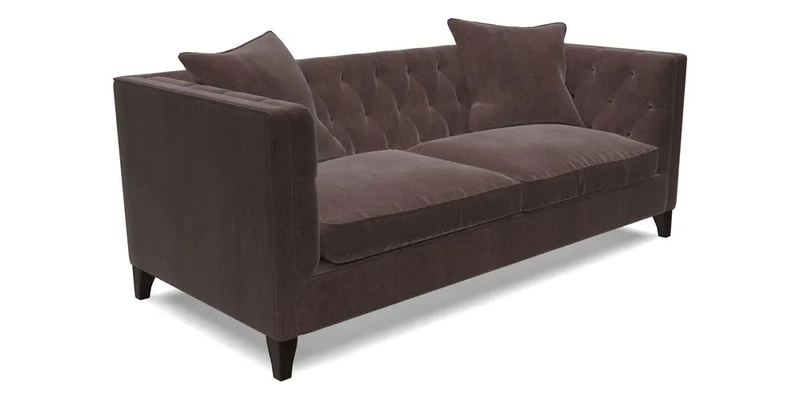 Haresfield 3 seater sofa in Whernside Spring Grass and Stockport Stripe Hunter 