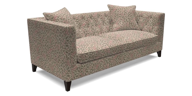 Haresfield 3 seater sofa in Whernside Spring Grass and Stockport Stripe Hunter 