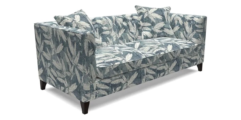 Haresfield 3 seater sofa in Whernside Spring Grass and Stockport Stripe Hunter 