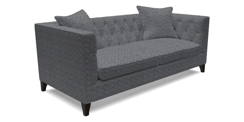 Haresfield 3 seater sofa in Whernside Spring Grass and Stockport Stripe Hunter 