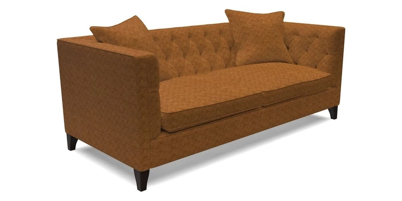 Haresfield 3 seater sofa in Whernside Spring Grass and Stockport Stripe Hunter 