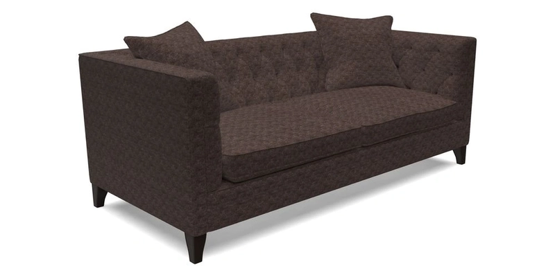 Haresfield 3 seater sofa in Whernside Spring Grass and Stockport Stripe Hunter 
