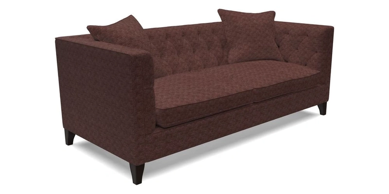 Haresfield 3 seater sofa in Whernside Spring Grass and Stockport Stripe Hunter 