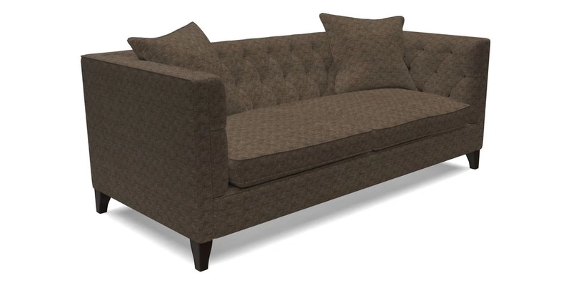 Haresfield 3 seater sofa in Whernside Spring Grass and Stockport Stripe Hunter 