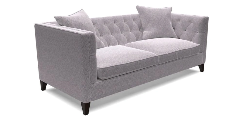 Haresfield 3 seater sofa in Whernside Spring Grass and Stockport Stripe Hunter 