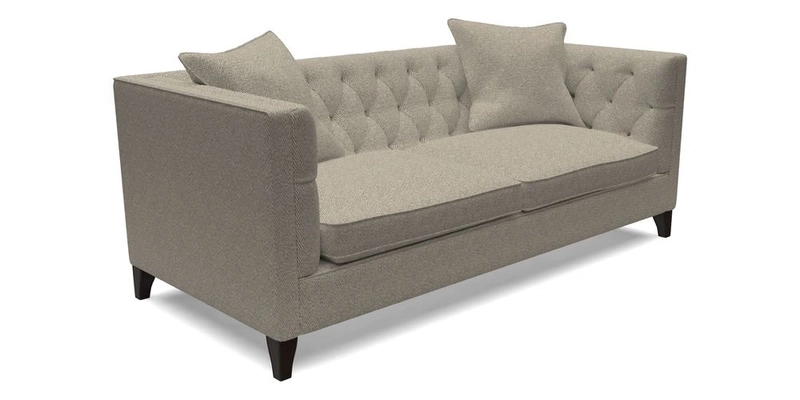 Haresfield 3 seater sofa in Whernside Spring Grass and Stockport Stripe Hunter 
