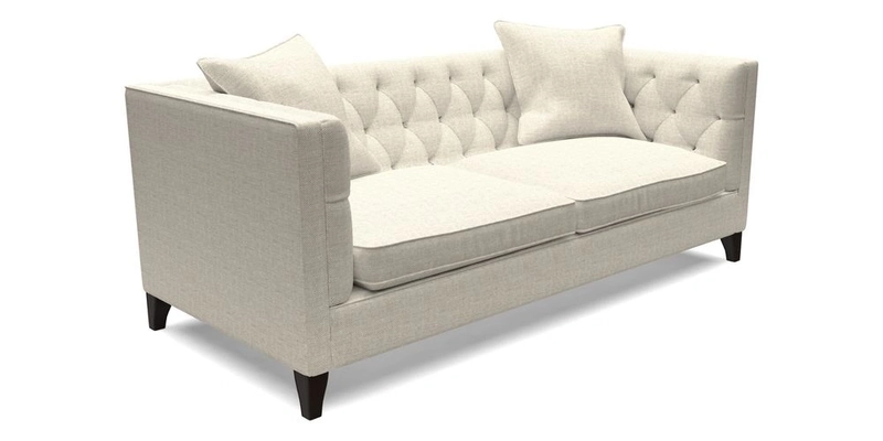 Haresfield 3 seater sofa in Whernside Spring Grass and Stockport Stripe Hunter 