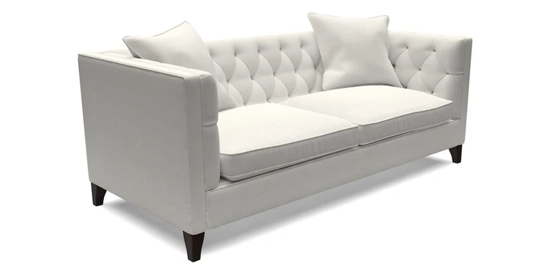 Haresfield 3 seater sofa in Whernside Spring Grass and Stockport Stripe Hunter 