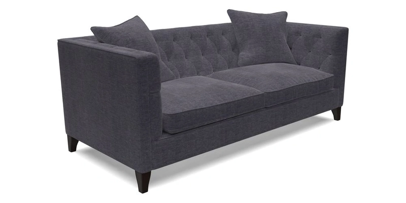 Haresfield 3 seater sofa in Whernside Spring Grass and Stockport Stripe Hunter 