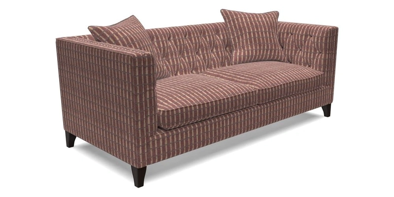 Haresfield 3 seater sofa in Whernside Spring Grass and Stockport Stripe Hunter 