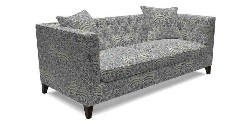 Haresfield 3 seater sofa in Whernside Spring Grass and Stockport Stripe Hunter 