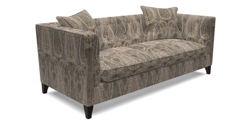 Haresfield 3 seater sofa in Whernside Spring Grass and Stockport Stripe Hunter 