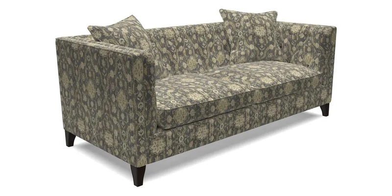 Haresfield 3 seater sofa in Whernside Spring Grass and Stockport Stripe Hunter 