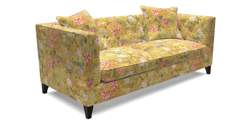 Haresfield 3 seater sofa in Whernside Spring Grass and Stockport Stripe Hunter 
