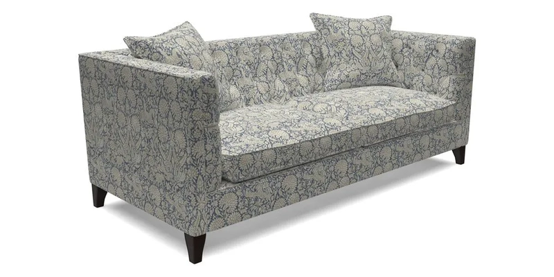 Haresfield 3 seater sofa in Whernside Spring Grass and Stockport Stripe Hunter 