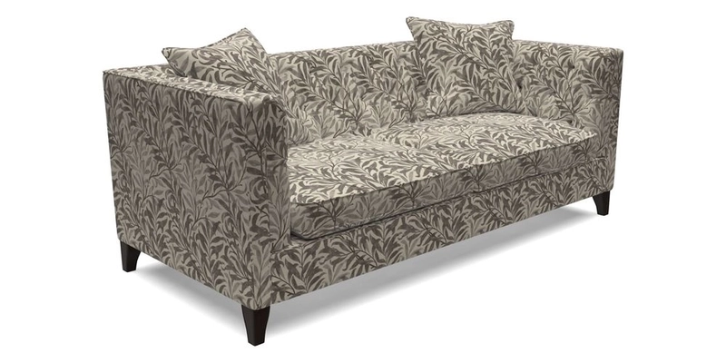 Haresfield 3 seater sofa in Whernside Spring Grass and Stockport Stripe Hunter 