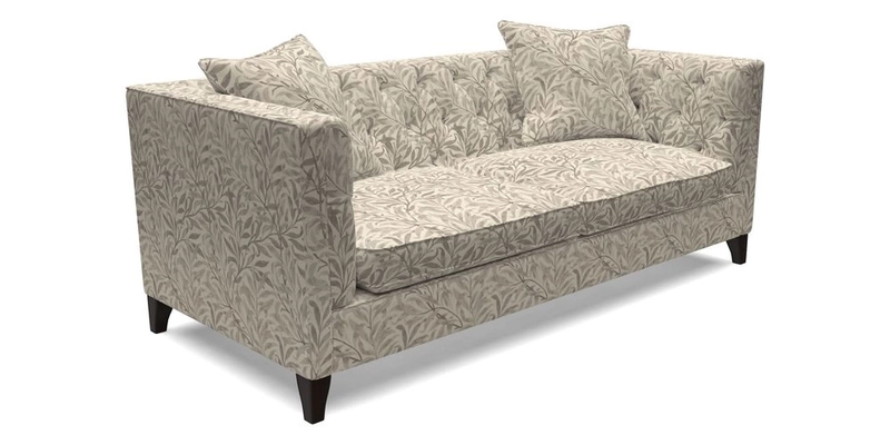 Haresfield 3 seater sofa in Whernside Spring Grass and Stockport Stripe Hunter 