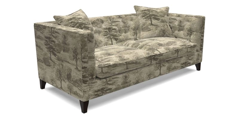Haresfield 3 seater sofa in Whernside Spring Grass and Stockport Stripe Hunter 