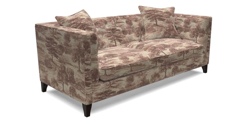 Haresfield 3 seater sofa in Whernside Spring Grass and Stockport Stripe Hunter 