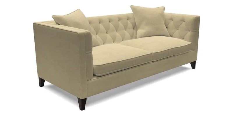 Haresfield 3 seater sofa in Whernside Spring Grass and Stockport Stripe Hunter 
