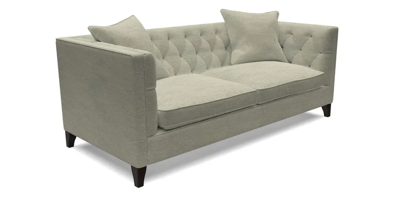 Haresfield 3 seater sofa in Whernside Spring Grass and Stockport Stripe Hunter 