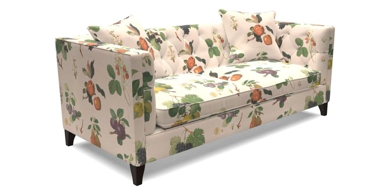 Haresfield 3 seater sofa in Whernside Spring Grass and Stockport Stripe Hunter 