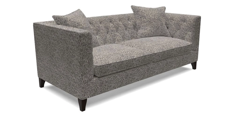 Haresfield 3 seater sofa in Whernside Spring Grass and Stockport Stripe Hunter 