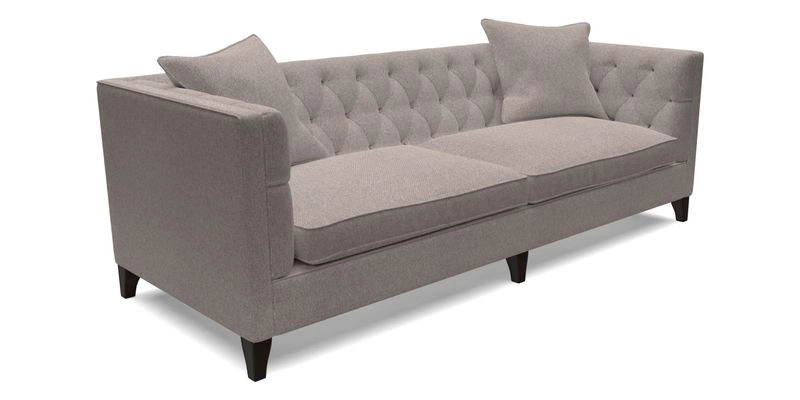 Haresfield 3 seater sofa in Whernside Spring Grass and Stockport Stripe Hunter 