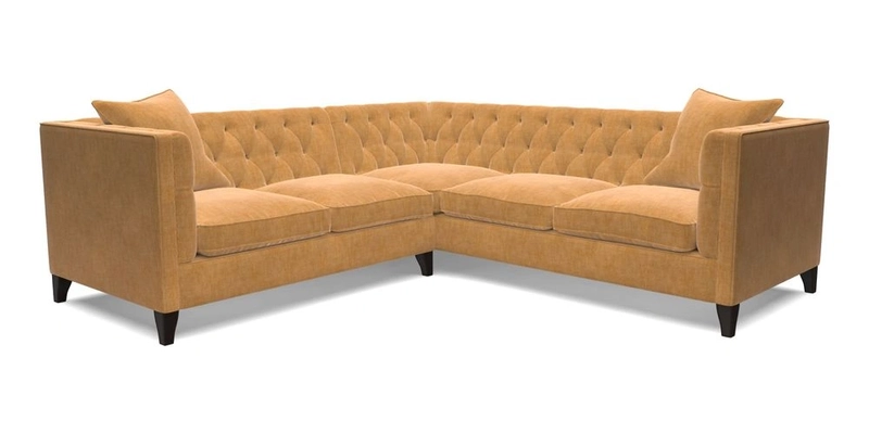 Haresfield Corner Sofa in Two Tone Plain Biscuit