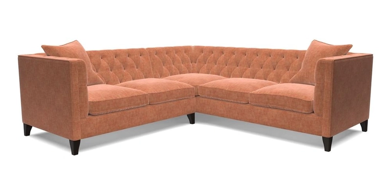 Haresfield Corner Sofa in Two Tone Plain Biscuit