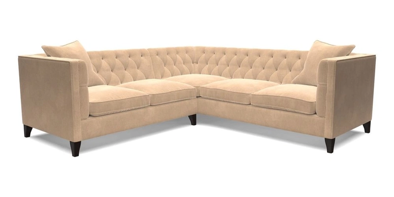 Haresfield Corner Sofa in Two Tone Plain Biscuit