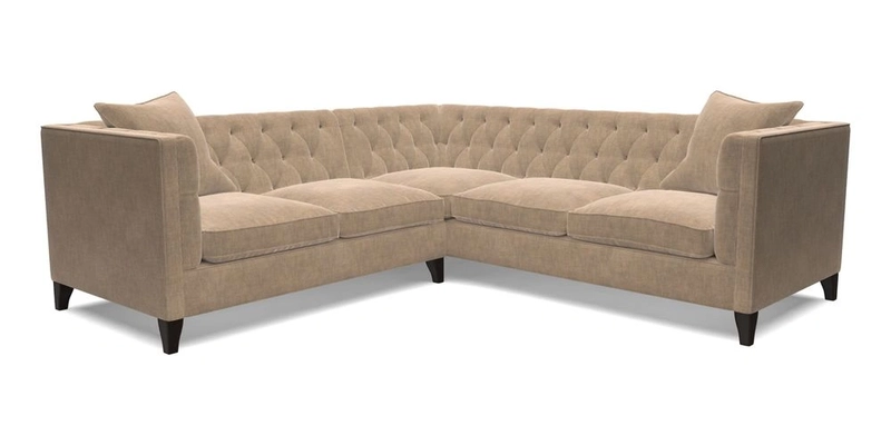 Haresfield Corner Sofa in Two Tone Plain Biscuit