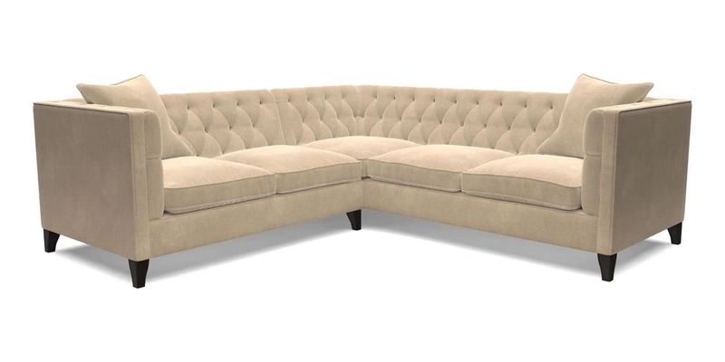 Haresfield Corner Sofa in Two Tone Plain Biscuit