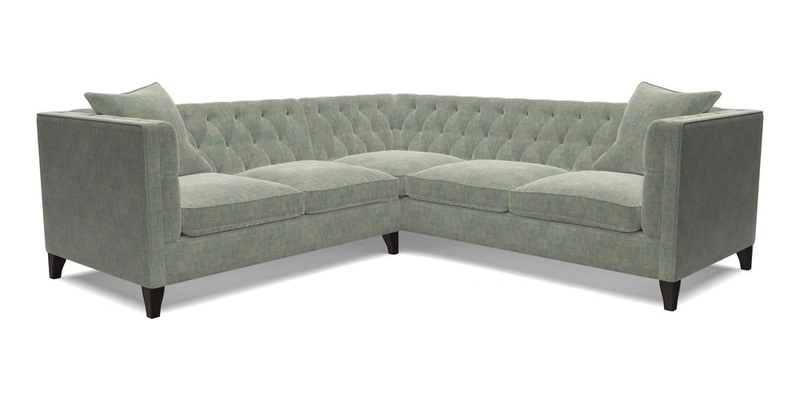 Haresfield Corner Sofa in Two Tone Plain Biscuit