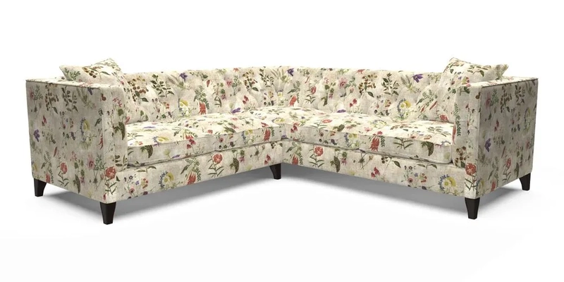 Haresfield Corner Sofa in Two Tone Plain Biscuit