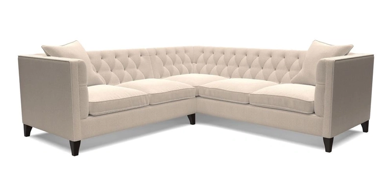 Haresfield Corner Sofa in Two Tone Plain Biscuit