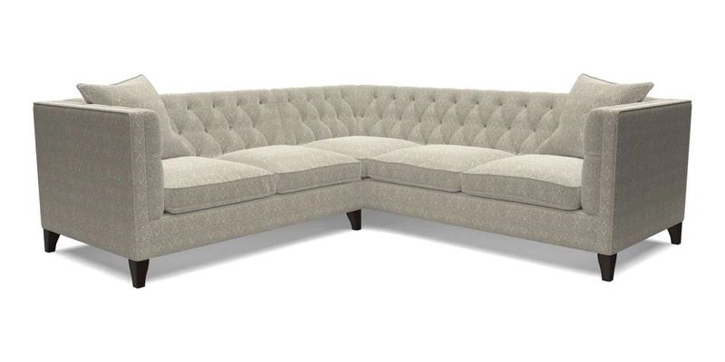 Haresfield Corner Sofa in Two Tone Plain Biscuit