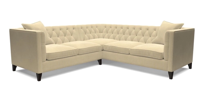 Haresfield Corner Sofa in Two Tone Plain Biscuit