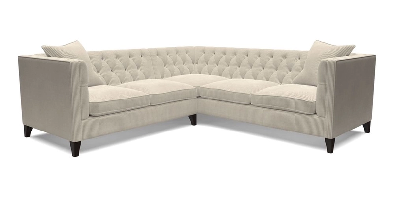 Haresfield Corner Sofa in Two Tone Plain Biscuit