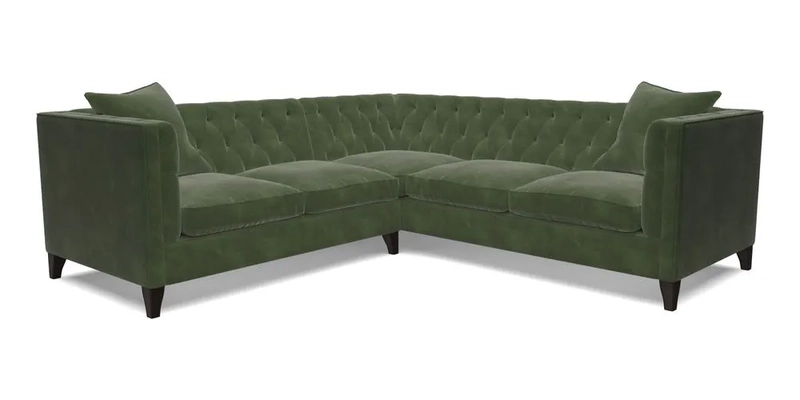 Haresfield Corner Sofa in Two Tone Plain Biscuit