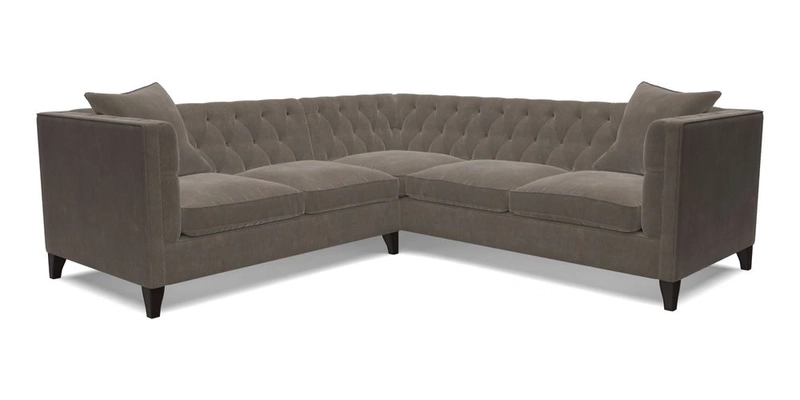 Haresfield Corner Sofa in Two Tone Plain Biscuit