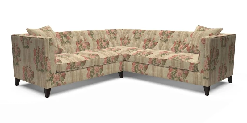 Haresfield Corner Sofa in Two Tone Plain Biscuit