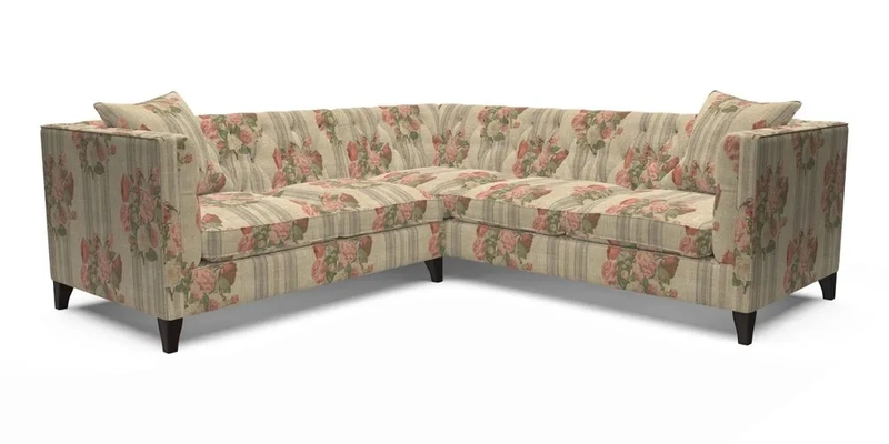 Haresfield Corner Sofa in Two Tone Plain Biscuit