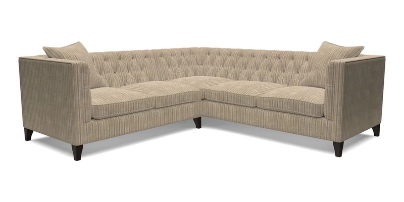 Haresfield Corner Sofa in Two Tone Plain Biscuit