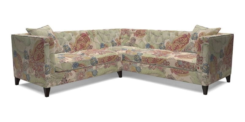 Haresfield Corner Sofa in Two Tone Plain Biscuit