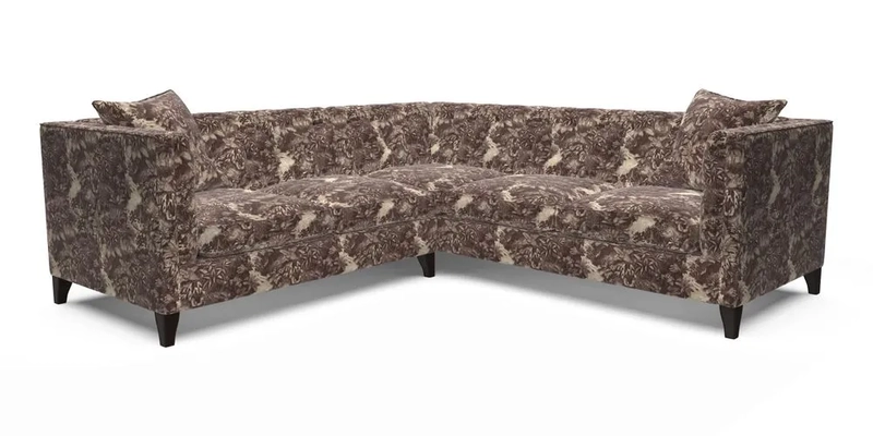 Haresfield Corner Sofa in Two Tone Plain Biscuit