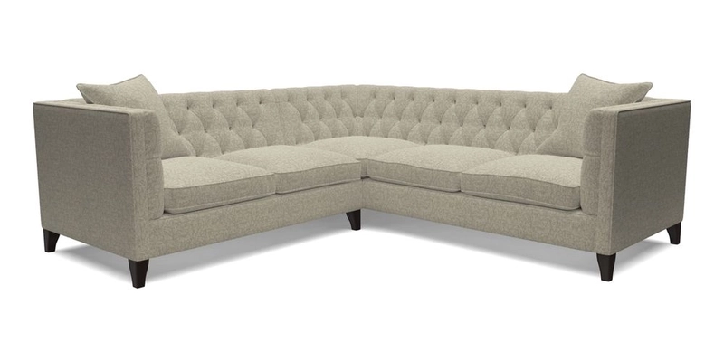 Haresfield Corner Sofa in Two Tone Plain Biscuit