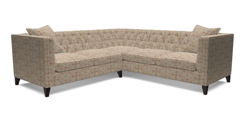 Haresfield Corner Sofa in Two Tone Plain Biscuit