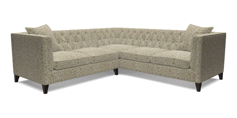 Haresfield Corner Sofa in Two Tone Plain Biscuit