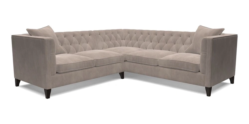 Haresfield Corner Sofa in Two Tone Plain Biscuit